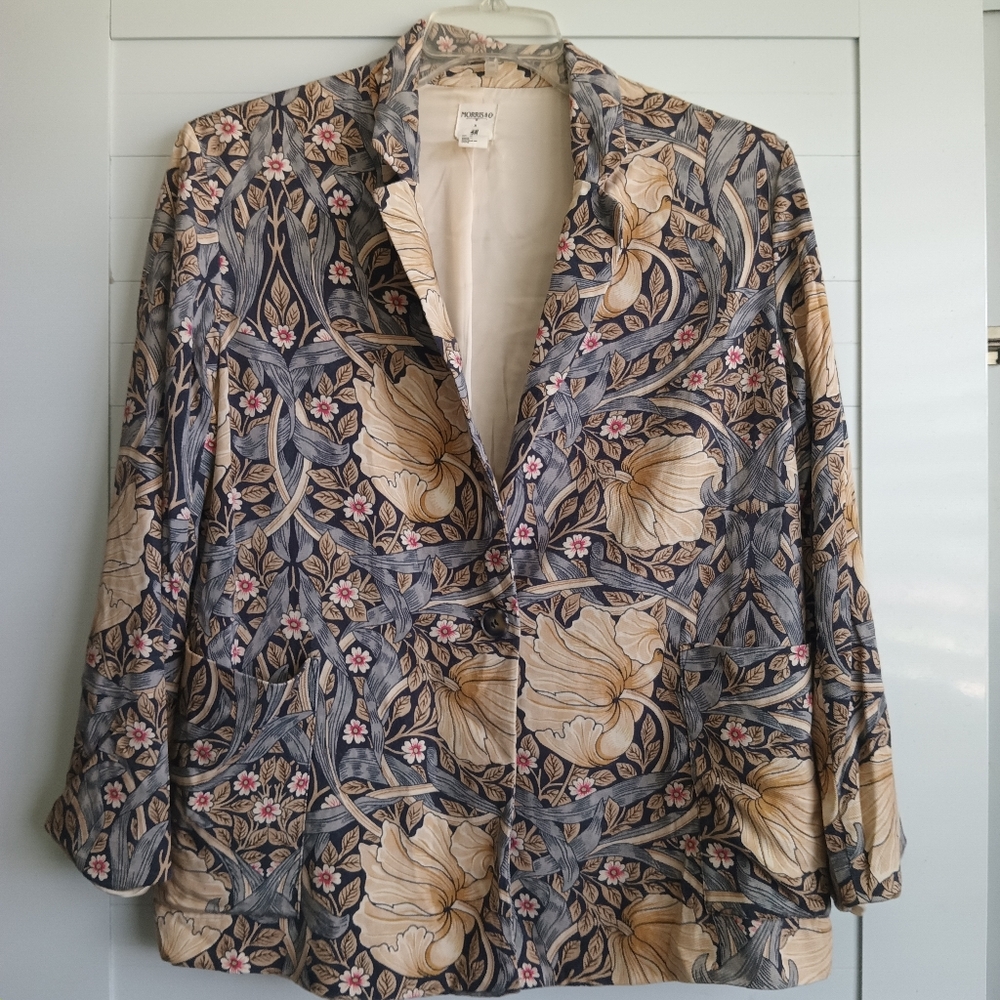 Morris co + H&M Floral Pimpernel floral Art Nouveau pattern, Size 10, Work wear